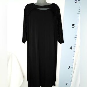 Catherines Black‎ Lace Maxi Dress 2X 22/24W